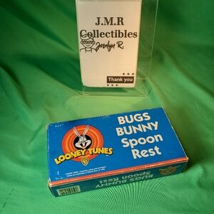 Vintage 1998 Warner Brothers Looney Tunes Bugs Bunny Diner 6" Spoon Rest